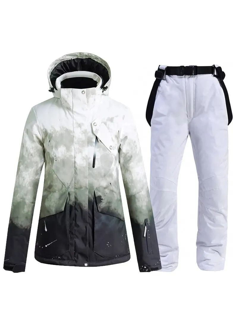 Women Insulated Snow Snowboard Jacket & Bib Pants