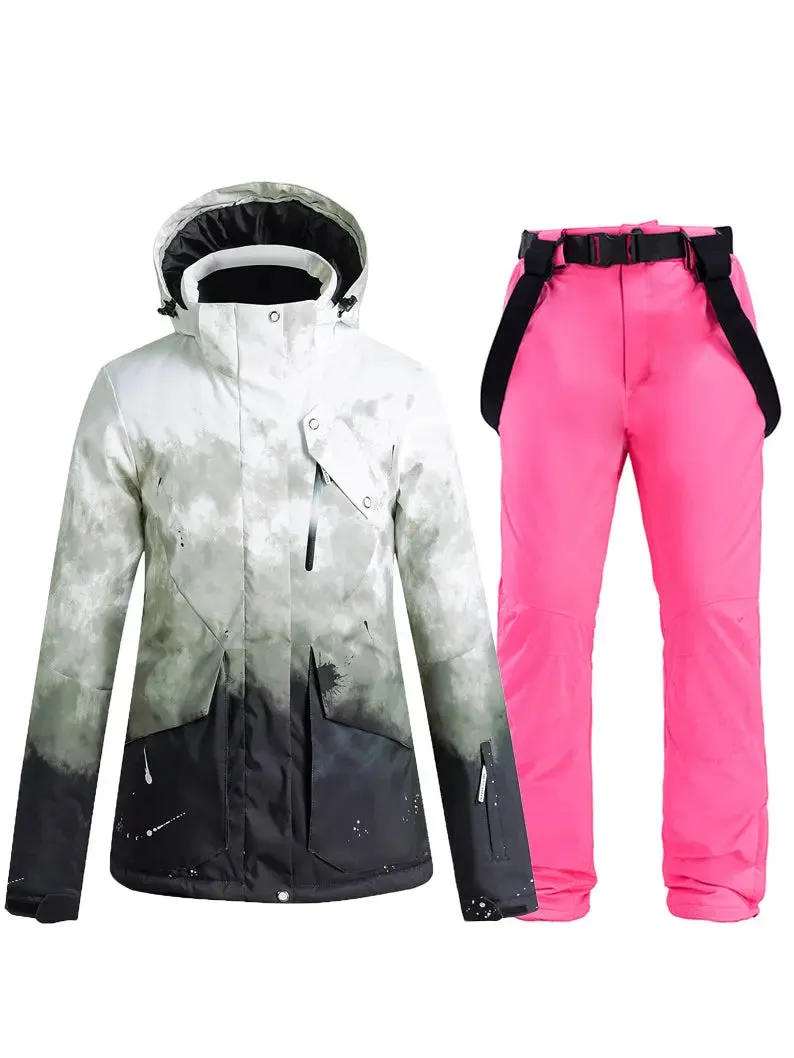 Women Insulated Snow Snowboard Jacket & Bib Pants