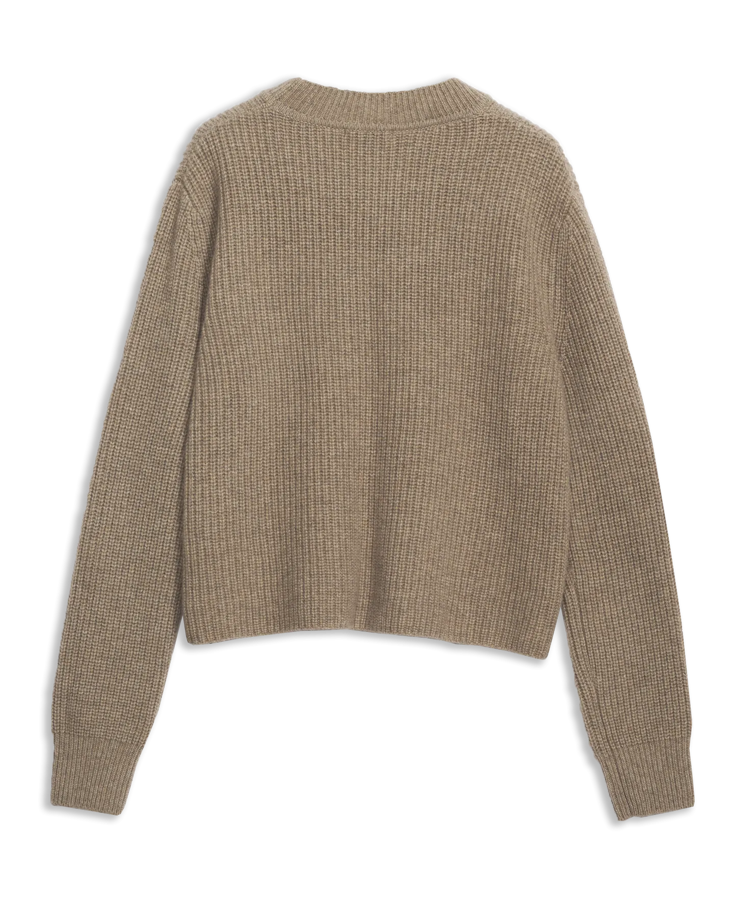 Women's Cashmere Ribbed Mock Neck in Camel