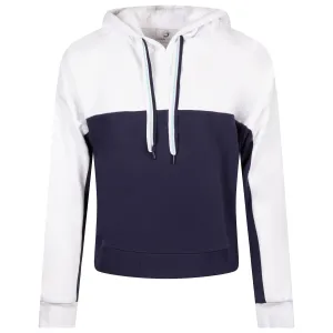 Womens French Terry Hooded Sweatshirt White/Navy - SS23